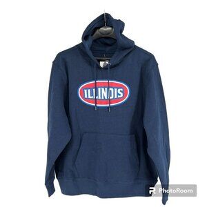 State Of Mine‎ Hoodie XL Mens Illinois State New with tags Navy Fleece Lined
